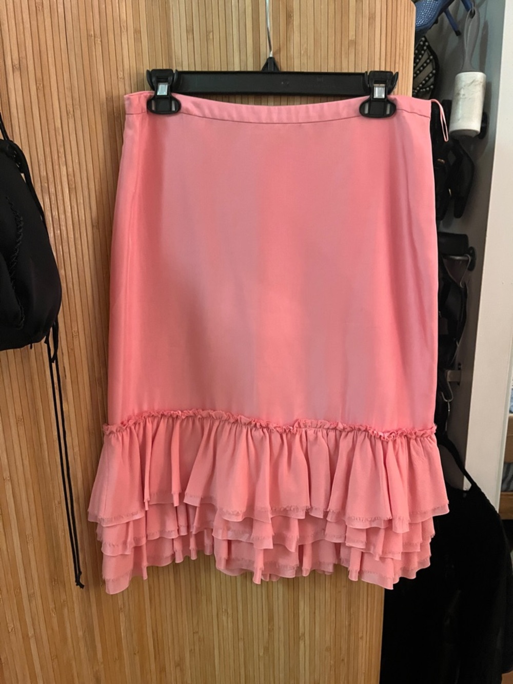 Banana Republic Coral Pink Ruffle Hem Mini Skirt